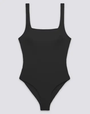 SUNDEK WOMEN'S  CHINA - ONE-PIECE SWIMSUIT WITH SQUARE NECKLINE AND DEEP BACK - BLACK