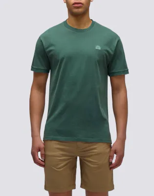 SUNDEK MEN NEW DEY GARMENT DYED CREW NECK T-SHIRT WITH LOGO