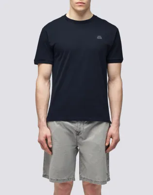 SUNDEK MEN NEW DEY GARMENT DYED CREW NECK T-SHIRT WITH LOGO