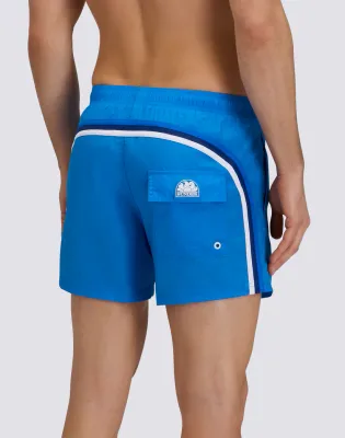 SUNDEK MEN'S SHORT SWIMSHORTS WITH ELASTIC WAIST AND CRINKLED WAIST