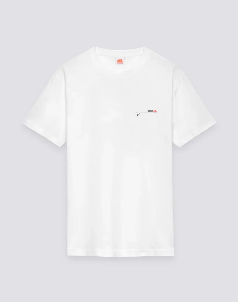 SUNDEK MEN'S CREW NECK T-SHIRT WITH OLD SCHOOL SURF PRINT