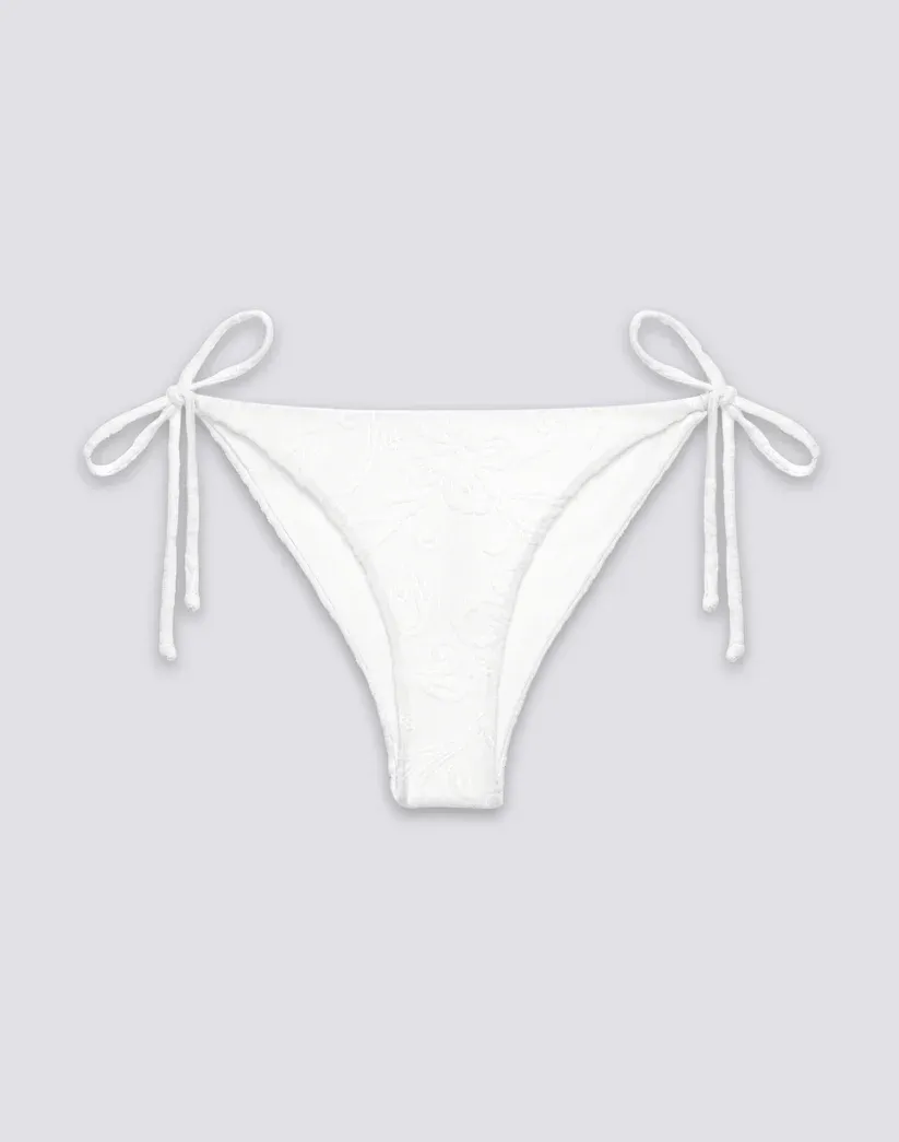 SUNDEK WOMEN ANITA - JACQUARD TERRY CLOTH BIKINI BOTTOMS SK23 - WHITE