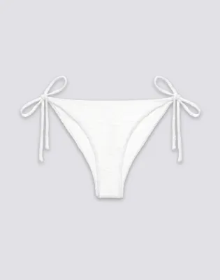SUNDEK WOMEN ANITA - JACQUARD TERRY CLOTH BIKINI BOTTOMS SK23 - WHITE