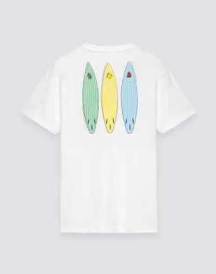 SUNDEK MEN'S CREW NECK T-SHIRT WITH TIDAL SURFER PRINT