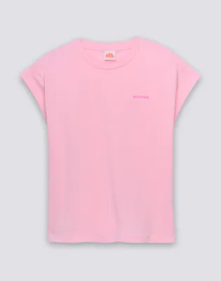 SUNDEK WOMEN'S T-SHIRT WITH GRADIENT PRINT - QUARTZ PINK