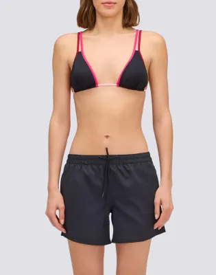 SUNDEK WOMEN COAST - REPREVE® MEDIUM LENGTH ELASTIC WAIST SWIMMING SHORTS - BLACK