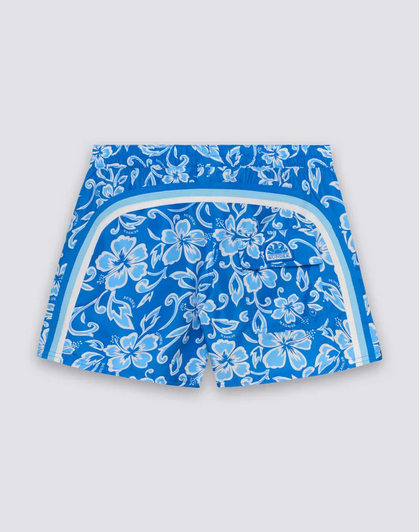 SUNDEK WOMEN COAST - REPREVE® HIBISCUS SK23 PRINT BEACH SHORTS - LUNARFISH