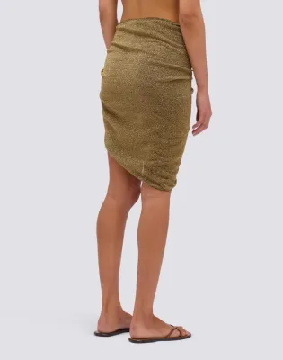 SUNDEK WOMEN SHORT LUREX PAREO - BRONZE