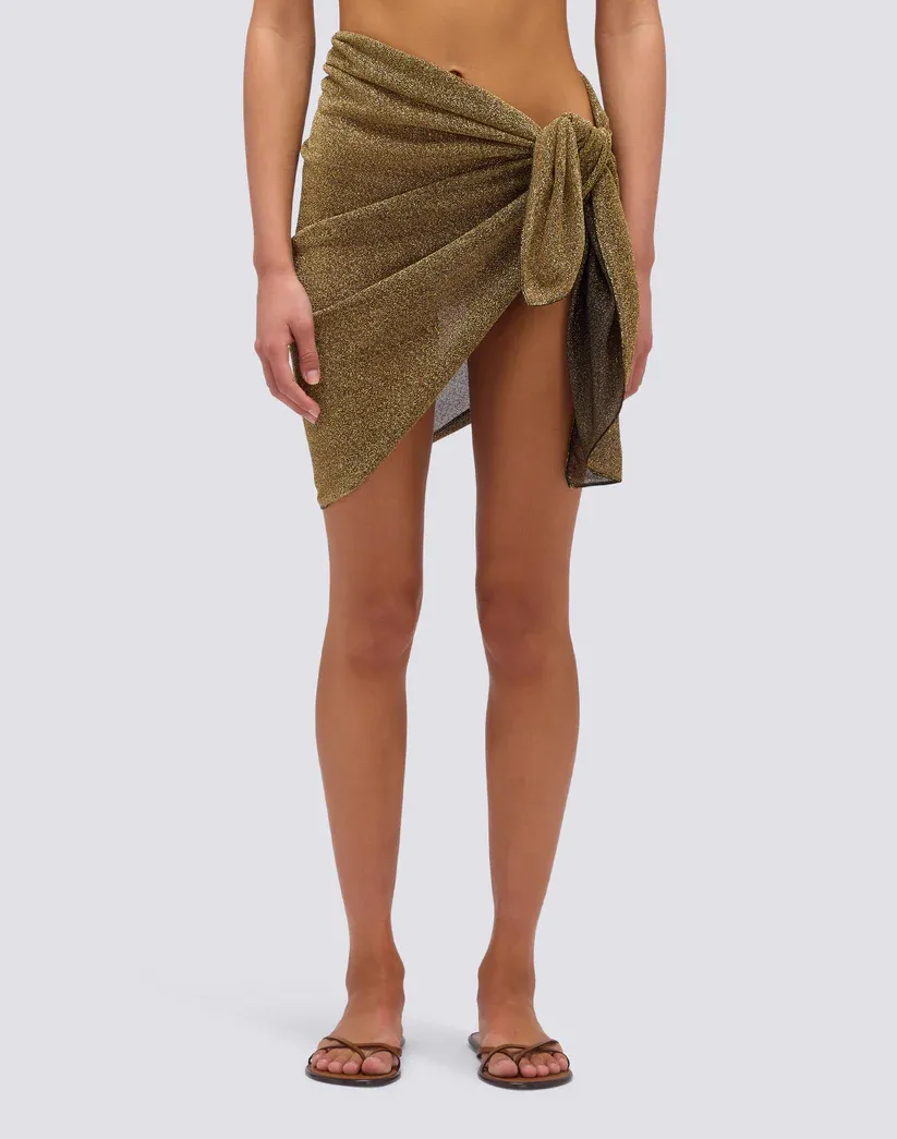 SUNDEK WOMEN SHORT LUREX PAREO - BRONZE