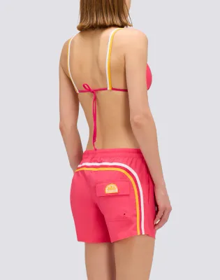 SUNDEK WOMEN COAST - REPREVE® MEDIUM LENGTH ELASTIC WAIST SWIMMING SHORTS - PITAYA
