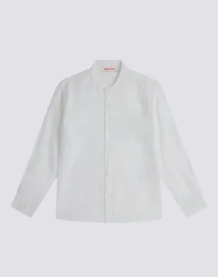 SUNDEK BOYS LINEN SHIRT WITH MANDARIN COLLAR