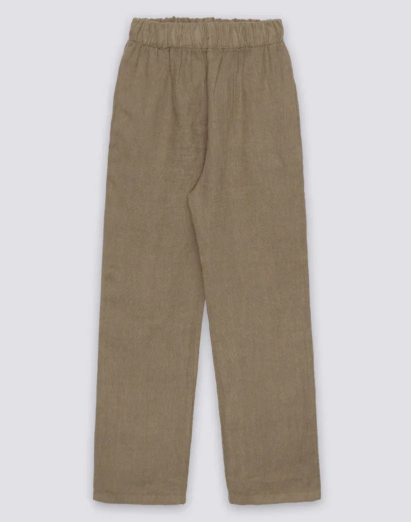 SUNDEK BOYS' LONG LINEN TROUSERS - SAFARI