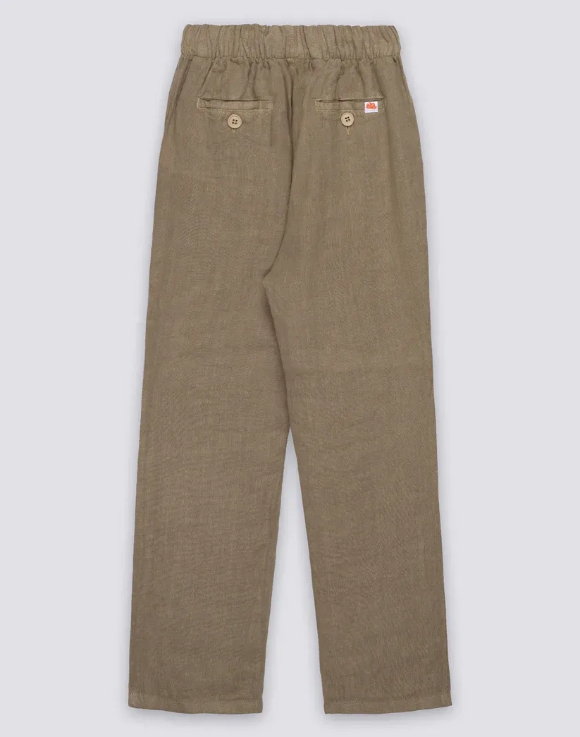 SUNDEK BOYS' LONG LINEN TROUSERS - SAFARI