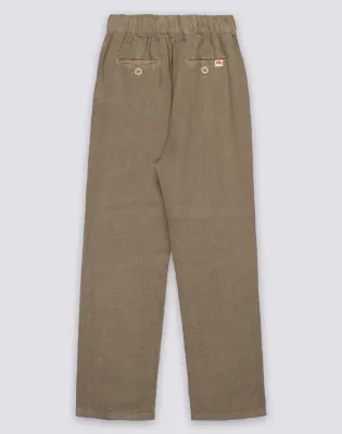 SUNDEK BOYS' LONG LINEN TROUSERS - SAFARI