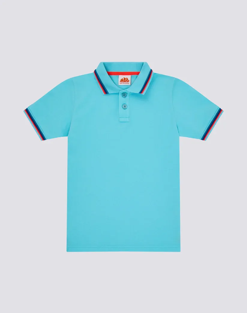 SUNDEK BOYS' MINI BRICE PIQUÉ POLO SHIRT - LUNAR