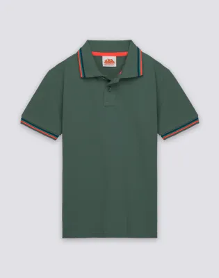 SUNDEK BOYS' MINI BRICE PIQUÉ POLO SHIRT - CAMO GREEN