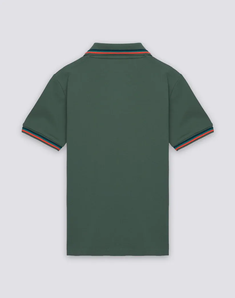 SUNDEK BOYS' MINI BRICE PIQUÉ POLO SHIRT - CAMO GREEN
