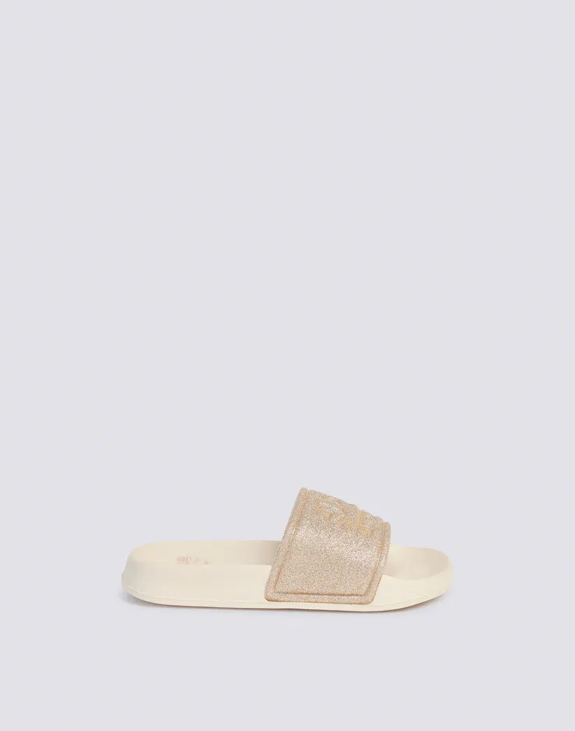 SUNDEK GIRLS MINI HANALEI GLITTER EFFECT SLIDES - MANGROVE
