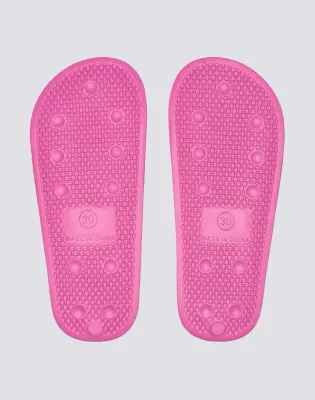 SUNDEK GIRLS MINI HANALEI GLITTER EFFECT SLIDES - HIBISCUS