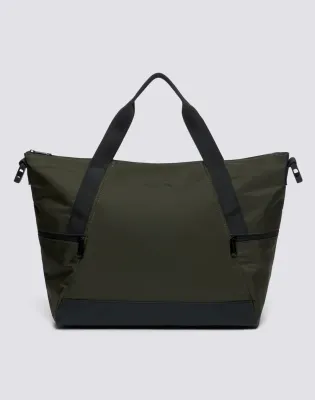 SUNDEK MEN SHINY NYLON WEEKEND BAG - DARK AR GREEN