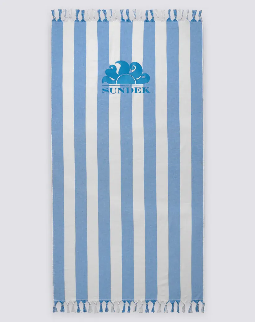 SUNDEK MEN JACQUARD STRIPED BEACH TOWEL