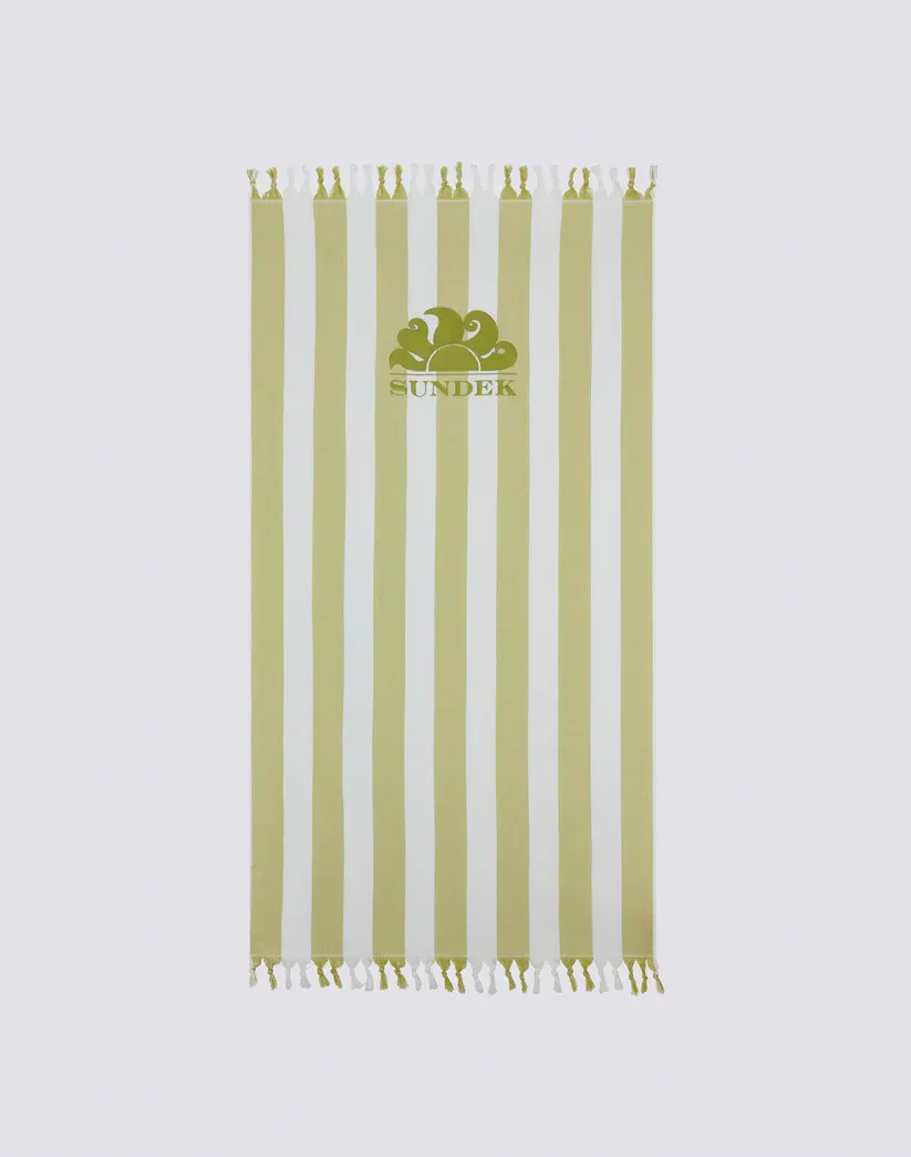 SUNDEK MEN JACQUARD STRIPED BEACH TOWEL