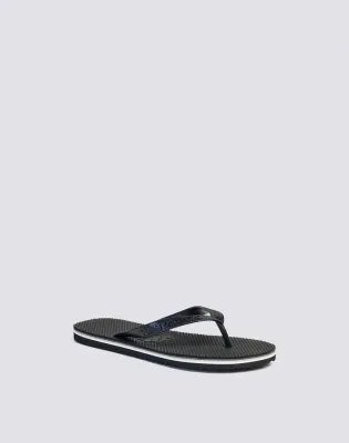 SUNDEK MEN BARRACUDA - FLIP-FLOPS WITH RAINBOW EDGES - BLACK