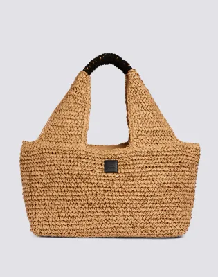 SUNDEK WOMEN PAPER STRAW BAG - TAN