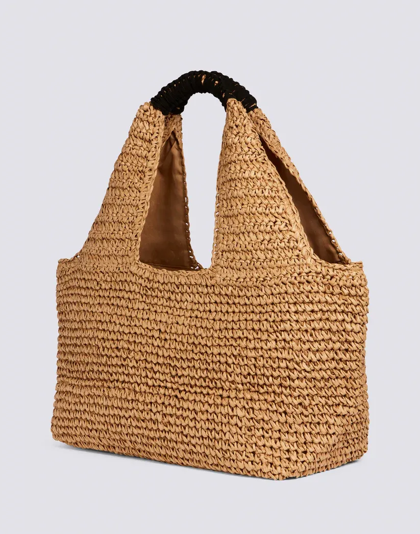SUNDEK WOMEN PAPER STRAW BAG - TAN