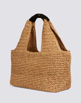 SUNDEK WOMEN PAPER STRAW BAG - TAN