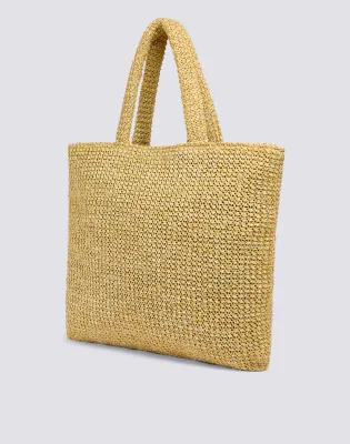 SUNDEK WOMEN LARGE POLY RAFFIA BAG - NATURAL