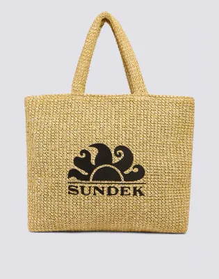 SUNDEK WOMEN LARGE POLY RAFFIA BAG - NATURAL