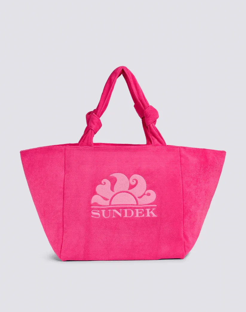 SUNDEK WOMEN TERRY CLOTH TOTE BAG - PITAYA