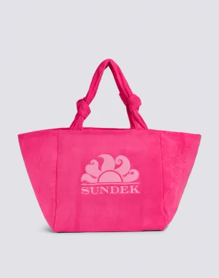 SUNDEK WOMEN TERRY CLOTH TOTE BAG - PITAYA