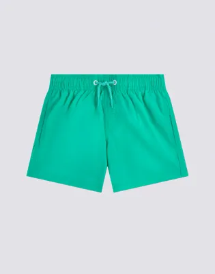 SUNDEK BOYS' SHORT SWIMSHORTS WITH ELASTICATED WAIST AND CRINKLED FABRIC - NEPHRITE