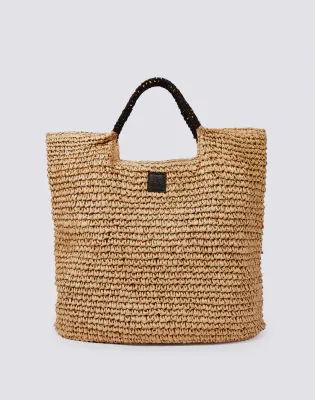 SUNDEK WOMEN LARGE PAPER STRAW BAG - TAN