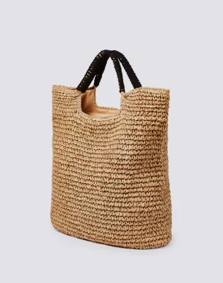 SUNDEK WOMEN LARGE PAPER STRAW BAG - TAN