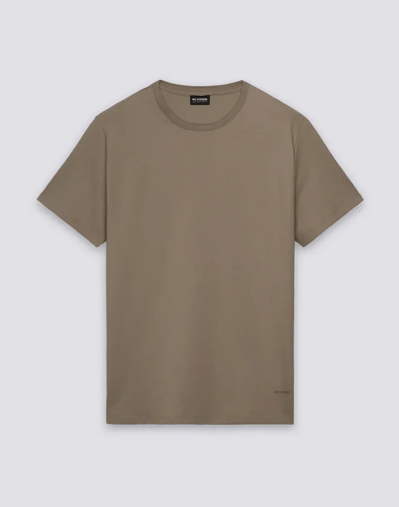 SUNDEK MEN'S CREW NECK T-SHIRT IN TECHNICAL JERSEY