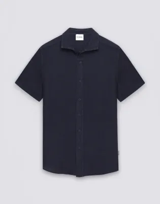 SUNDEK MEN'S SHORT-SLEEVED LINEN SHIRT