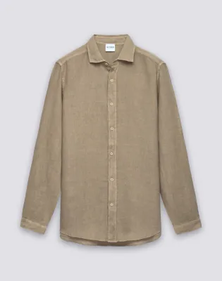 SUNDEK MEN'S GARMENT-DYED LINEN SHIRT