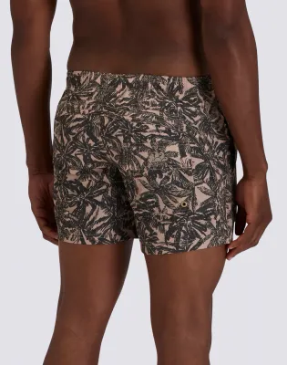 SUNDEK MEN GOLDENWAVE SHORT SWIMSUIT WITH CAMO PALM PRINT - SAFARI