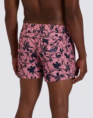 SUNDEK MEN SHORT SWIM TRUNKS GOLDENWAVE DARK ROSE PRINT - ROSE PETAL