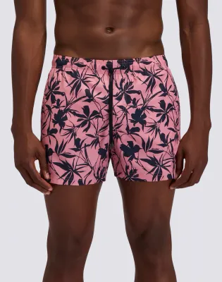 SUNDEK MEN SHORT SWIM TRUNKS GOLDENWAVE DARK ROSE PRINT - ROSE PETAL