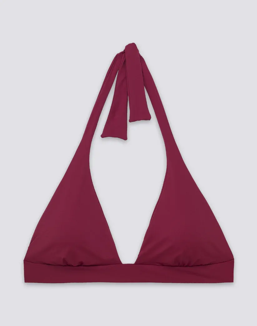 SUNDEK WOMEN OLIVIA - AMERICAN TRIANGLE BIKINI TOP - DEEP SCARLET