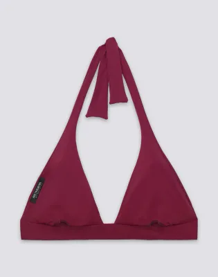 SUNDEK WOMEN OLIVIA - AMERICAN TRIANGLE BIKINI TOP - DEEP SCARLET
