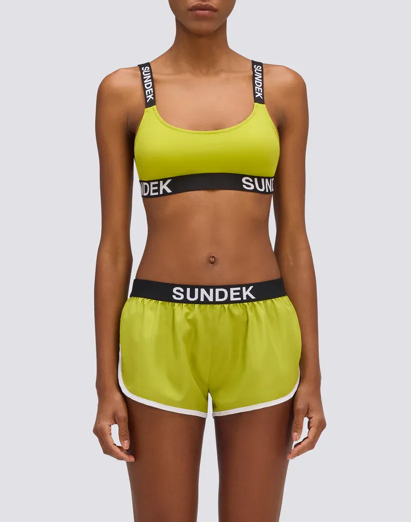 SUNDEK WOMEN LULIN - STRETCH WAIST SWIM SHORTS - JELLO GREEN