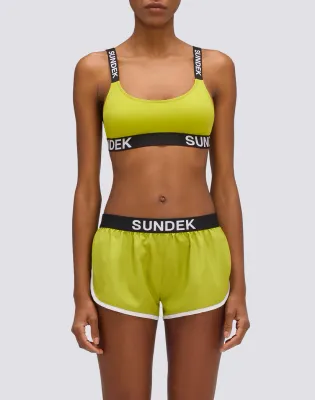 SUNDEK WOMEN LULIN - STRETCH WAIST SWIM SHORTS - JELLO GREEN