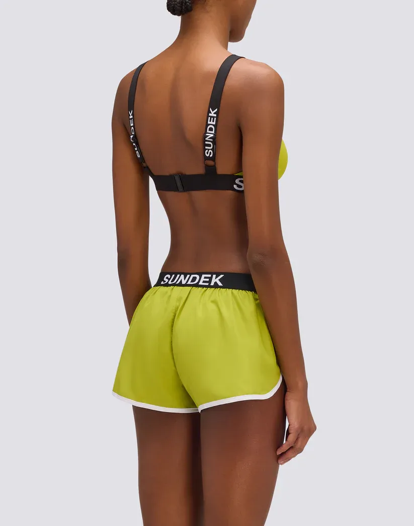 SUNDEK WOMEN LULIN - STRETCH WAIST SWIM SHORTS - JELLO GREEN