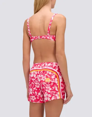 SUNDEK WOMEN COAST - REPREVE® HIBISCUS SK23 PRINT BEACH SHORTS - PITAYA