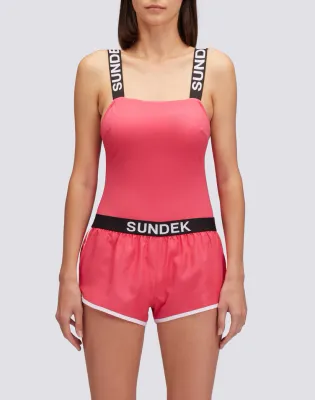 SUNDEK WOMEN LULIN - STRETCH WAIST SWIM SHORTS - PITAYA